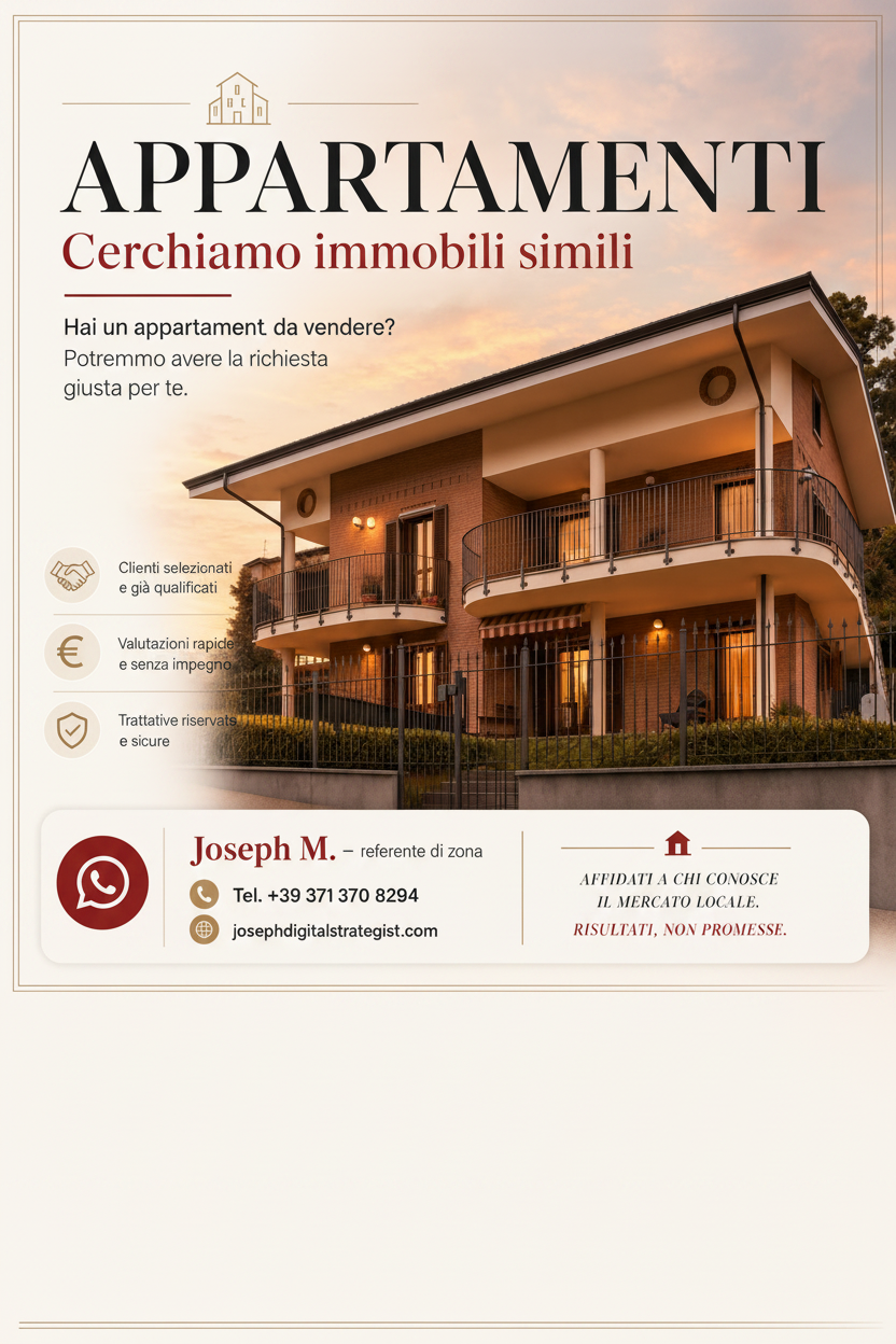 IL TUO APPARTAMENTO POTREBBE ESSERE GIÀ RICHIESTO